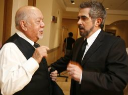 Manuel 'Flaco' Ibáñez argumentó que no hay una cultura teatral en México. En la imagen con Sergio Corona. MUJERESASESINAS.TV  /