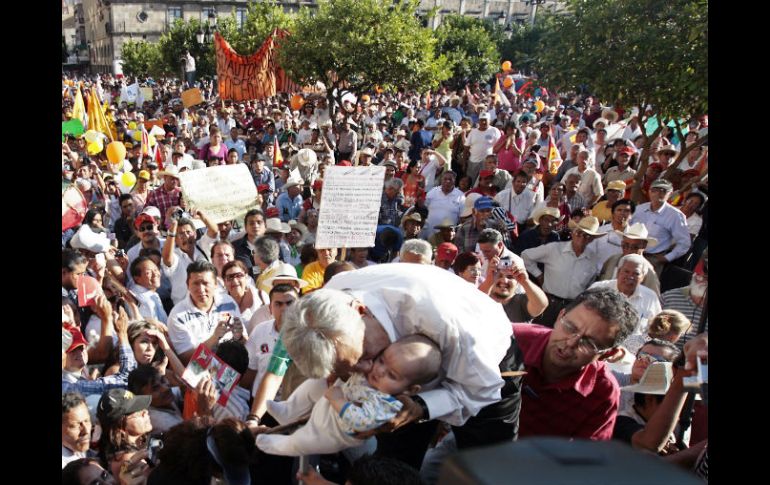 Andrés López Obrador calificó de “progresista y admirable” al pueblo de Jalisco. E. BARRERA  /