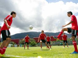 Jugadores de la Selección Sub-20 de México, durante sesión de entrenamiento en Colombia. MEXSPORT  /