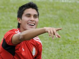 El mexicano cumplió con su primera jornada de entrenamiento. AFP  /