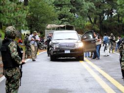 Imagen de la escena del ataque a camioneta en que viajaban diplomáticos de EU. ARCHIVO  /