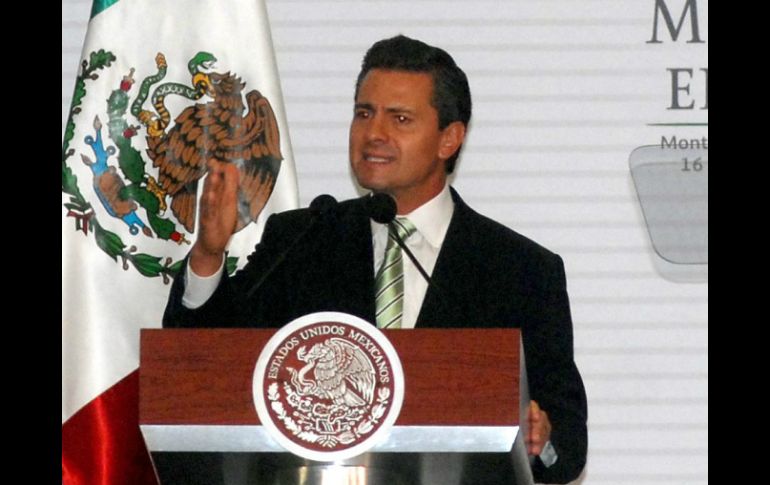 Peña Nieto participó en el foro México en Paz, con relación al PND, efectuado en Monterrey. NTX /