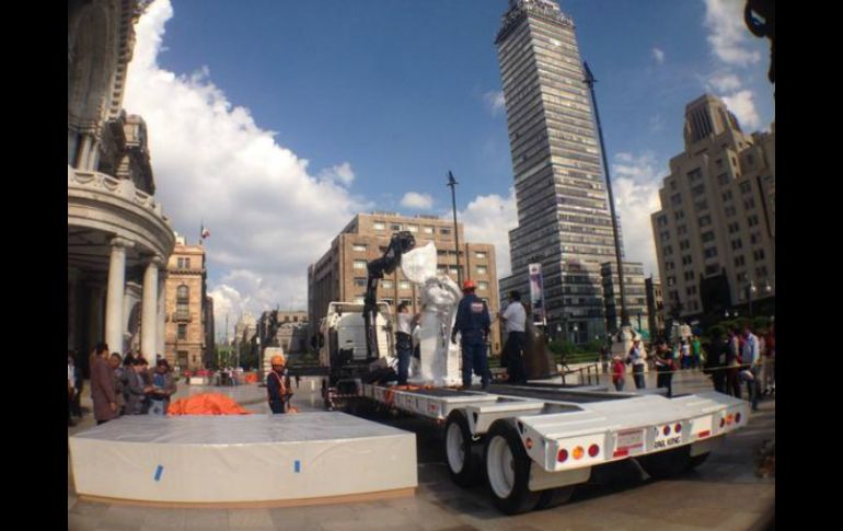 Esta pieza, pertenece a la fundación del tapatío Juan Soriano y tiene un peso de 450 kg. @Mbellasartes. ESPECIAL /