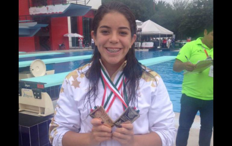 Alejandra Orozco Loza afirma sentirse triste debido a que es su última Olimpiada Nacional. TWITTER / @CODEJALISCO