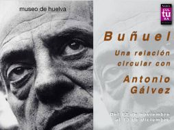 Tras la conclusión de la mesa redonda, se inaugura la exposición ''Buñuel, una relación circular con Antonio Gálvez''. TWITTER / @MuseodeHuelva