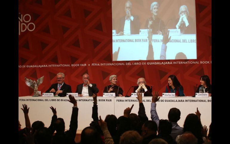 En el foro estuvieron Raúl Padilla, Lucinda Ruiz Posada, Fernando del Paso, Coral Bracho, Gonzalo Celorio y Patricia Rosas Chávez. EL INFORMADOR / M. Vargas