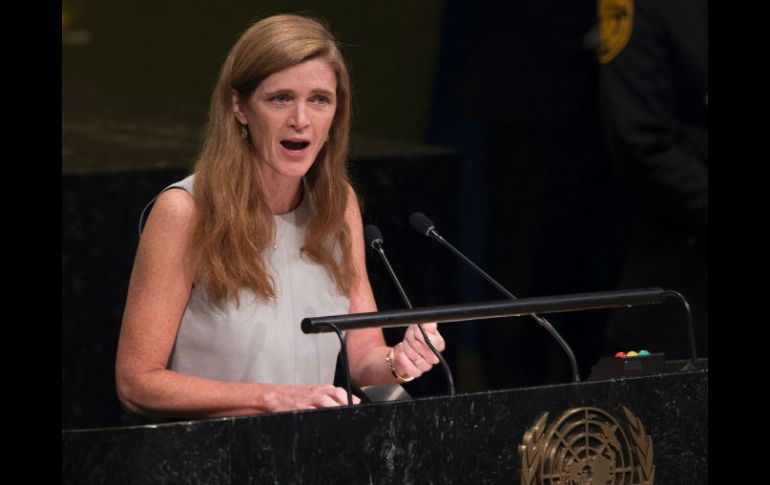 La embajadora Samantha Power dice que la abstención de EU no significa que estén de acuerdo con todas las políticas de Cuba. AFP / ARCHIVO