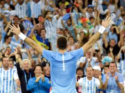 Es la primera vez que Del Potro gana un partido tras perder los primeros dos sets. AFP /