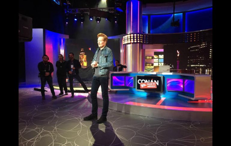 'Conan O’Brien Without Borders: Made in Mexico' se grabó en uno de los estudios de Televisa. FACEBOOK / @teamcoco