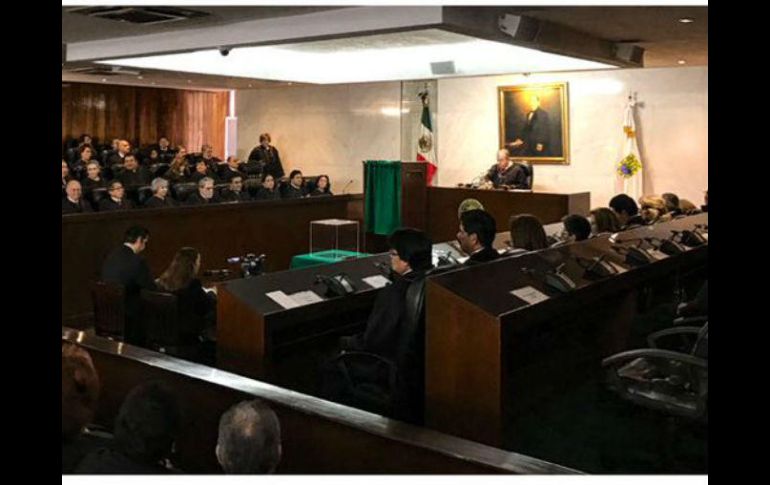 De los magistrados que asistieron a la sesión pública de este jueves, 59 votaron a favor de Pérez Juárez. TWITTER /