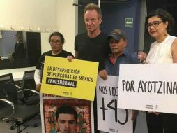 Sting se reunió con padres de los 43 normalistas antes de su concierto. TWITTER / @tryno