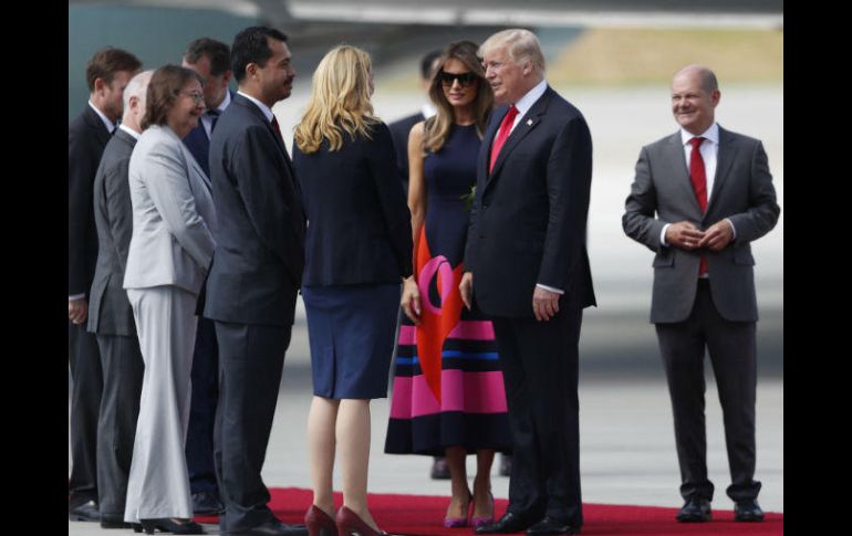 Donald Trump se reunirá esta tarde será con la anfitriona de la cumbre, Angela Merkel. EFE / F. Vogel