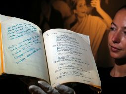 El guion tiene anotaciones de la actriz. AP/A. Grant