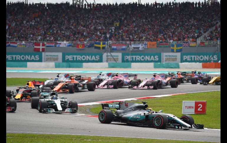 Aspecto general del circuito de Sepang durante la carrera.