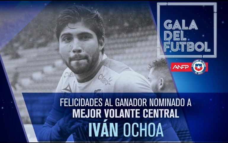 La gala del futbol chileno entregó el reconocimiento al canterano de Pachuca, luego de su destacada participación con el equipo de Viña del Mar. TWITTER / @evertonsadp