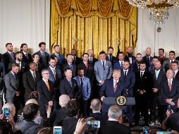 “Realmente fue un recordatorio de que el beisbol es nuestro pasatiempo nacional”, dijo Trump en la Casa Blanca. AFP / M. Ngan