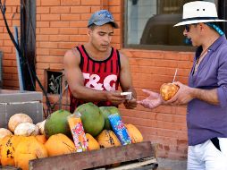 Un hombre vende cocos a turistas en La Habana. EFE/E. Matrascusa