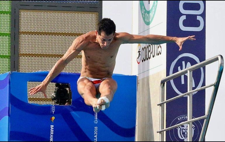 Ayer, Ocampo y Pacheco hicieron el 1-3 en la prueba de trampolín de un metro. TWITTER/@CONADE