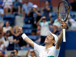 Nishikori se medirá ahora en la penúltima instancia al ganador del duelo entre Novak Djokovic  y John Millman. AP / J. DeCrow