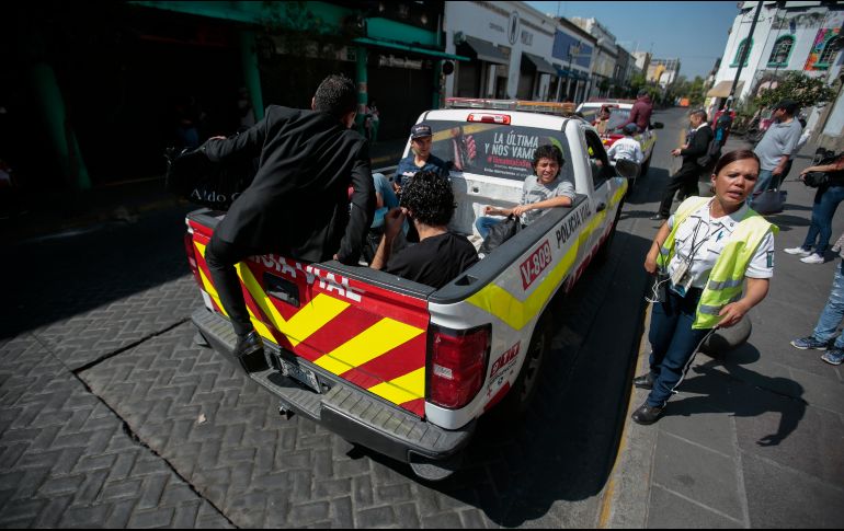 El paro de marzo pasado obligó a las autoridades a brindar traslados a los ciudadanos.  EL INFORMADOR/F. Atilano