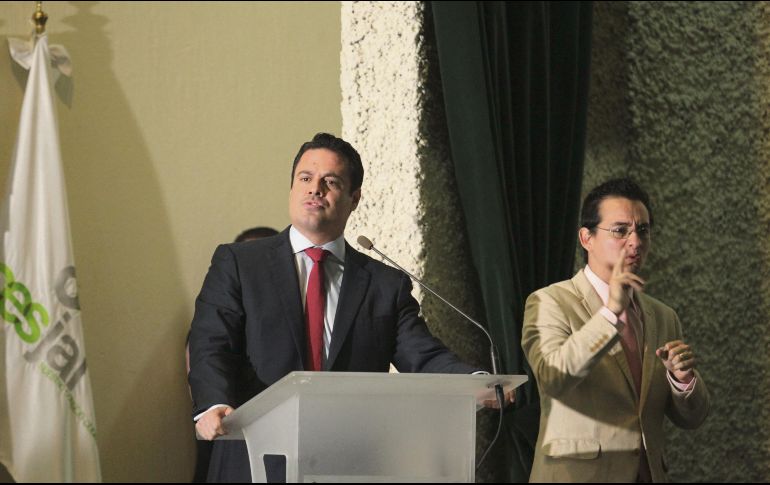 Aristóteles Sandoval en una sesión ordinaria del pleno del Cesjal, organismo que desaparece. EL INFORMADOR/F. Atilano