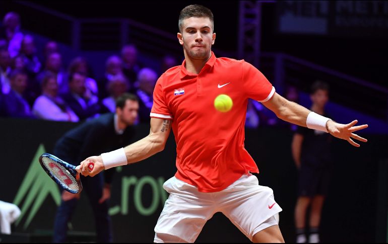 Chardy, que se presentaba invicto en tierra batida interior en Copa Davis, fue incapaz de estar a la altura de un Coric (foto) pleno de confianza, tras firmar la mejor temporada de su carrera. AFP / P. Huguen