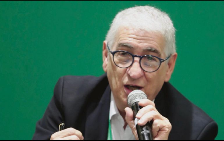 El director general de la CANIEM durante su participación en la FIL 2018. EL UNIVERSAL