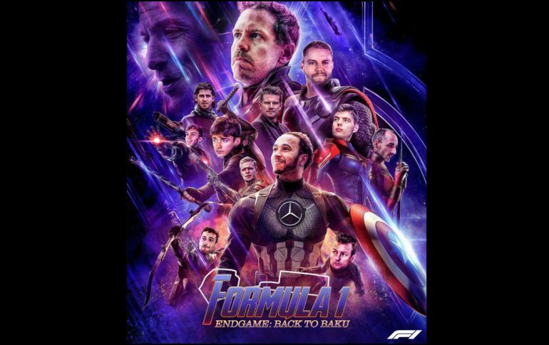 La máxima categoría del automovilismo hizo un póster, similar al del filme, con los pilotos como protagonistas. TWITTER / @F1