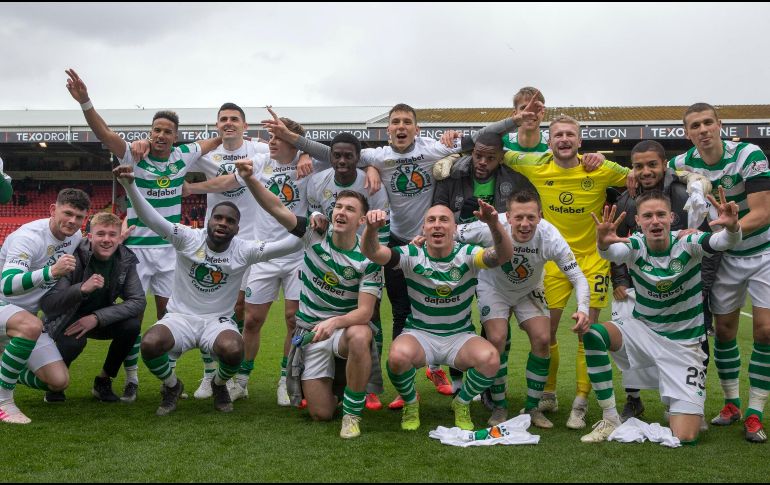 El conjunto de Neil Lennon ya conquistó la Copa de la Liga escocesa y se jugará el próximo 25 de mayo la Copa Escocesa contra el Hearts en Hampden Park. AP / J. Holmes