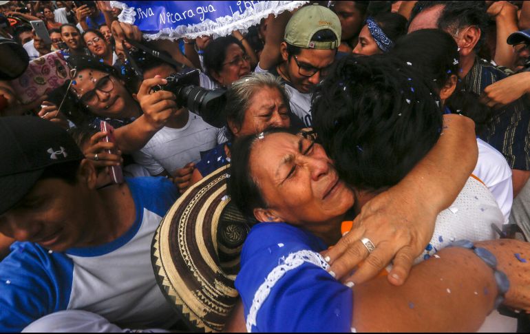 El Gobierno ha dejado salir de las cárceles a unas 442 personas que estaban presas por haber participado en protestas contra el presidente Daniel Ortega. AP / A. Zuniga