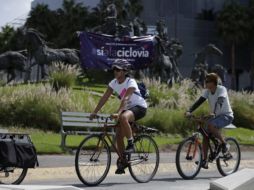 Colectivos realizan ciclovía humana en Niños Héroes