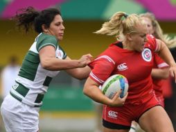 El equipo nacional femenil de rugby siete venció a Canadá con marcador de 54-0. ESPECIAL/CODE