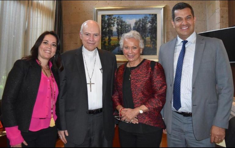 La titular de la Segob y el prelado hablaron también sobre la importancia de la libertad religiosa. TWITTER/@M_OlgaSCordero