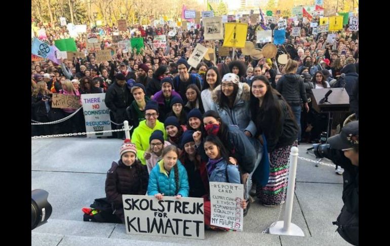 La ambientalista sueca fue ignorada por las autoridades de la provincia y generó una manifestación de signo contrario. Ambas manifestaciones se desarrollaron sin incidentes. TWITTER / @GretaThunberg