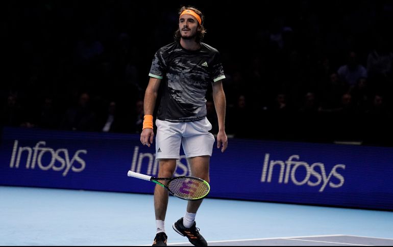 Vencedor del Next Gen, el Masters de la ATP para menores de 21 años hace un año en Milán, Tsitsipas está a un paso de lograr también el trofeo con los mayores. EFE / W. Oliver