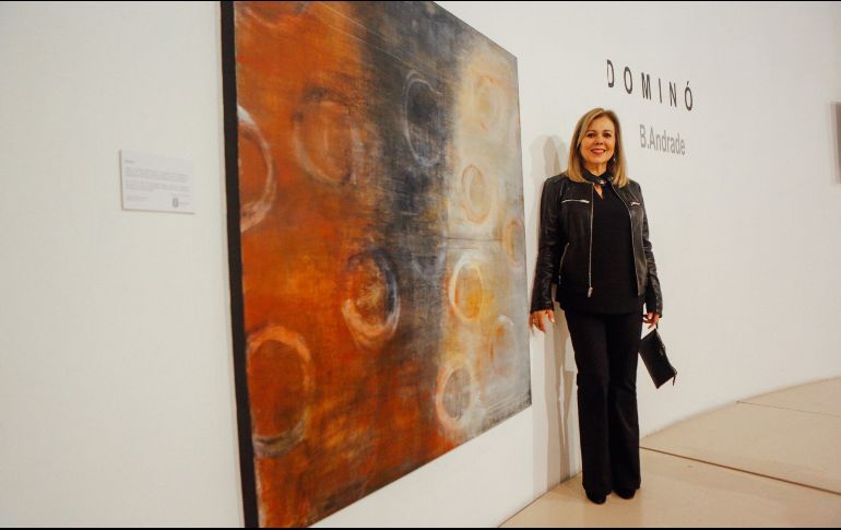 Artista. Bertha Andrade inauguró la muestra “Dominó”, conformada por 13 piezas. EL INFORMADOR / G. Gallo