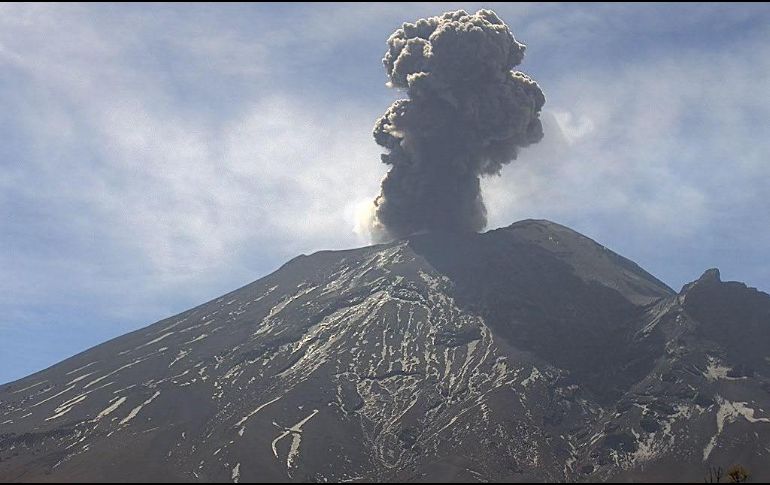 El Semáforo de Alerta Volcánica del Popocatépetl se mantiene en Amarillo Fase 2. TWITTER / @CNPC_MX