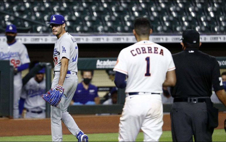 El pitcher fue suspendido por Grandes Ligas tras lanzar pelotas directas a un par de bateadores de la novena texana, Alex Bregman y Carlos Correa, durante la primera semana de la presente temporada. AFP / ARCHIVO