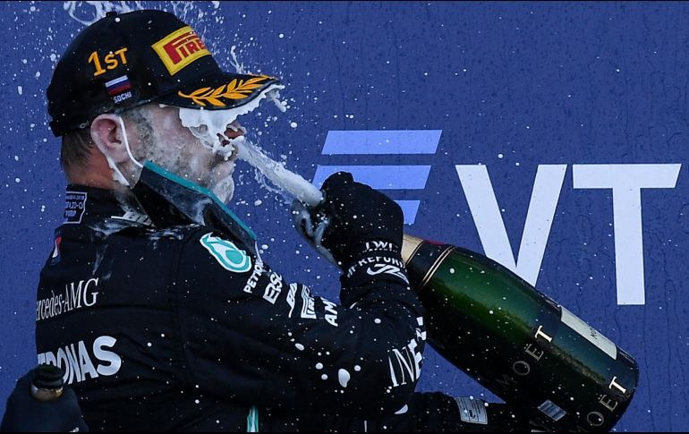 Bottas celebra su triunfo de este domingo. AFP / K. Kudryavtsev