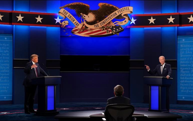 Ayer martes se llevó a cabo el primer debate presidencial entre los candidatos Trump y Biden, que buscan llegar a la presidencia de EU por los próximos cuatro años. AP / ARCHIVO