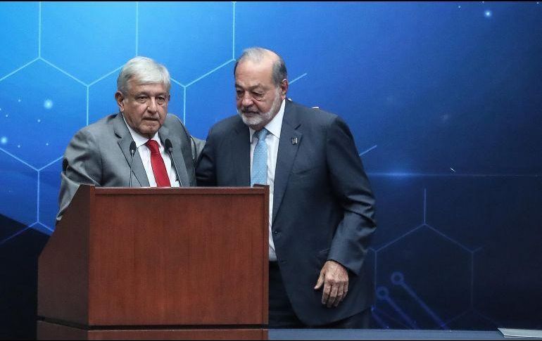 López Obrador ha destacado la labor de Carlos Slim. SUN / ARCHIVO