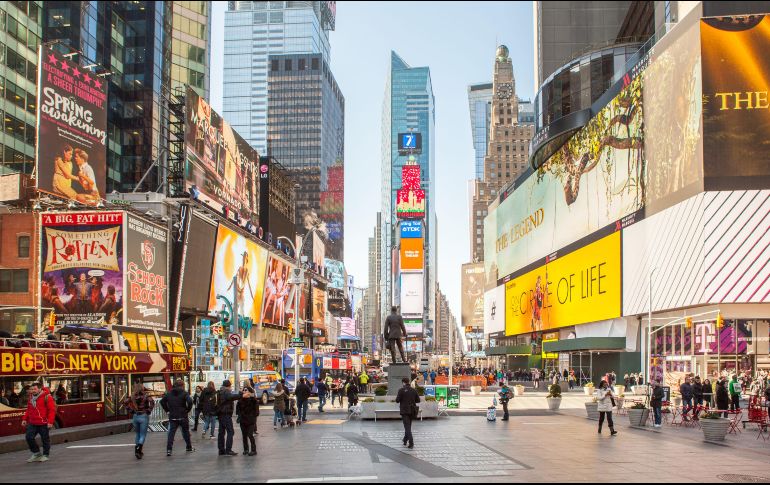 Times Square. Uno de los puntos turísticos más tradicionales de Nueva York. ESPECIAL/nycgo.com