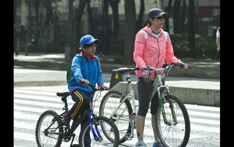 La bici es un medio de transporte y recreación para muchos niños y familias. Foto: NTX/J. Torres.