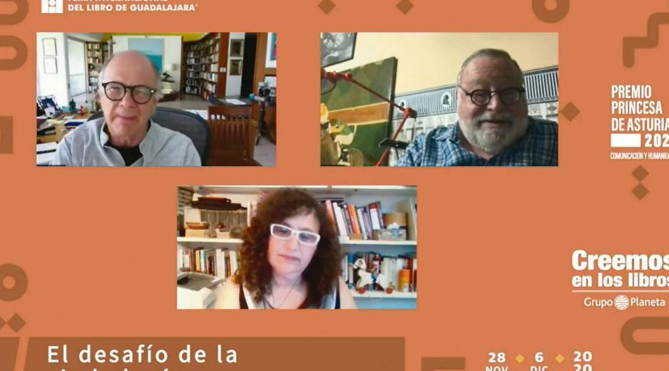 PROPUESTA. Tanto Krauze como Savater coinciden que la pandemia también se resuelve desde la cultura; la reunión fue moderada por Patricia Kolesnicov. ESPECIAL