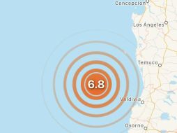 El movimiento telúrico se sintió en la zona sur de Chile. TWITTER / @SkyAlertMx