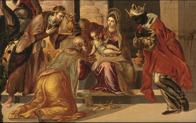 «Entraron en la casa y vieron al niño con María, su madre, y postrándose, lo adoraron». WIKIPEDIA/«Adoración de los Reyes Magos», de El Greco.
