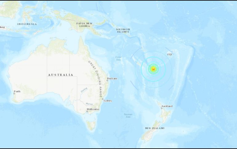 El Centro de Alerta de Tsunamis del Pacífico emitió un aviso a raíz del terremoto. ESPECIAL / earthquake.usgs.gov