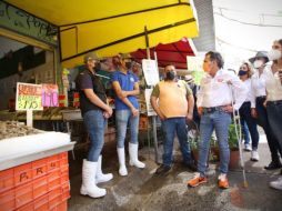 Lemus estuvo acompañado de Priscilla Franco Barba y Leticia Chávez Pérez, candidatas a la diputación por el distrito 14 local y federal por Movimiento Ciudadano. ESPECIAL