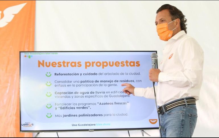 Lemus Navarro comentó que modificaría el actual impuesto a la densidad que se cobra en Guadalajara para que todo lo recaudado se destine a obra pública. ESPECIAL / Pablo Lemus