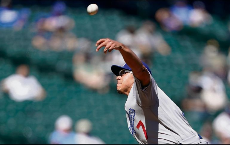 As. El pitcher de los Dodgers ponchó a 11 ayer, en la que fue su cuarta apertura de la temporada regular. AP